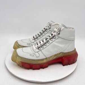 Rick Owens Tractor Women Size EU 37 US 7 White Leather Rubber Platform Boot